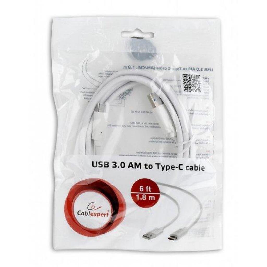 Дата кабель USB 3.0 AM to Type-C 1.8m Cablexpert (CCP-USB3-AMCM-6-W) - 3 Дата кабель USB 3.0 AM to Type-C 1.8m Cablexpert (CCP-USB3-AMCM-6-W) - 3