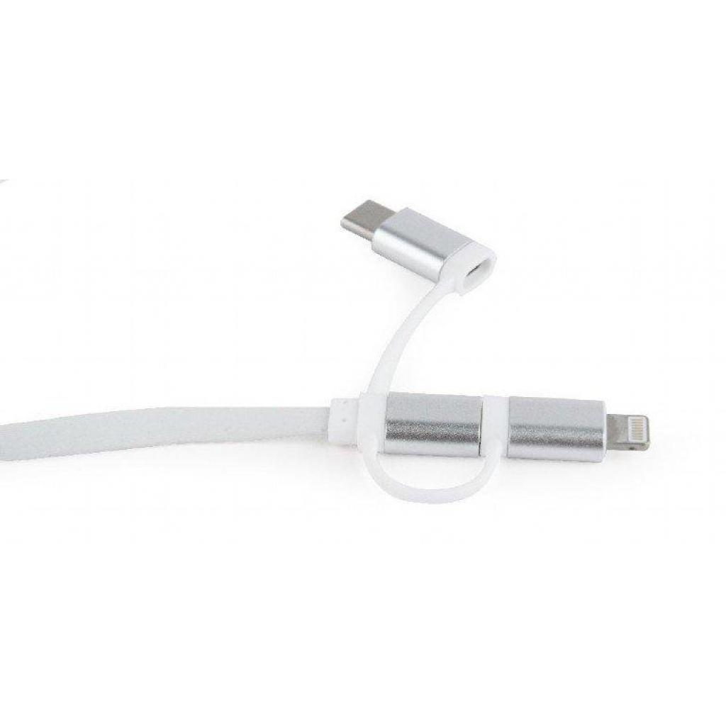 Дата кабель USB 2.0 AM to Lightning + Micro 5P + Type-C 1.0m Cablexpert (CC-USB2-AMLM32-1M-W) - 2 Дата кабель USB 2.0 AM to Lightning + Micro 5P + Type-C 1.0m Cablexpert (CC-USB2-AMLM32-1M-W) - 2