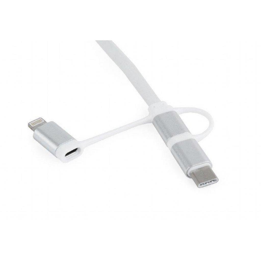 Дата кабель USB 2.0 AM to Lightning + Micro 5P + Type-C 1.0m Cablexpert (CC-USB2-AMLM32-1M-W) - 4 Дата кабель USB 2.0 AM to Lightning + Micro 5P + Type-C 1.0m Cablexpert (CC-USB2-AMLM32-1M-W) - 4