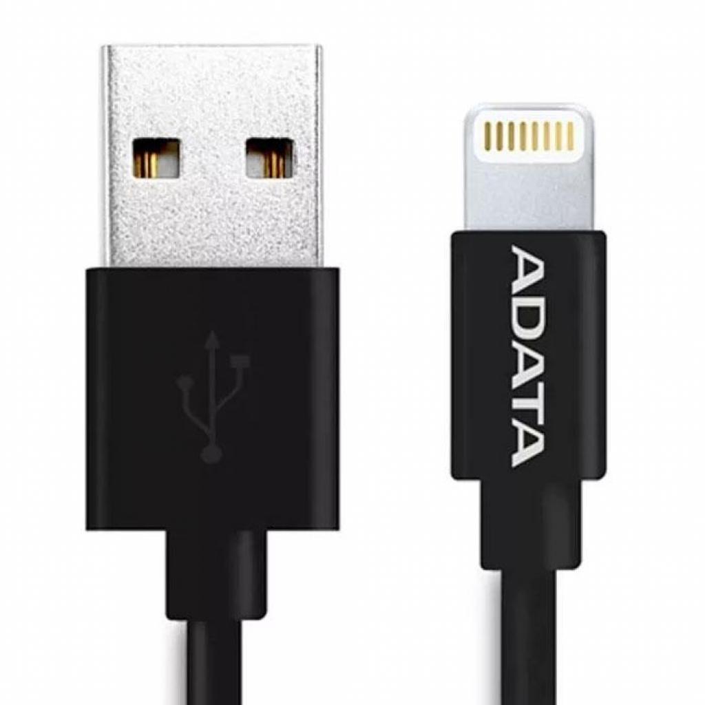 Дата кабель USB 2.0 AM to Lightning 1.0m MFI Black ADATA (AMFIPL-100CM-CBK) - 1 Дата кабель USB 2.0 AM to Lightning 1.0m MFI Black ADATA (AMFIPL-100CM-CBK) - 1