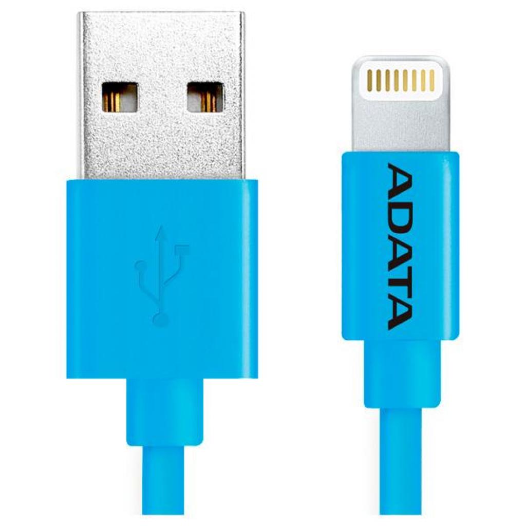 Дата кабель USB 2.0 AM to Lightning 1.0m MFI Blue ADATA (AMFIPL-100CM-CBL) - 1 Дата кабель USB 2.0 AM to Lightning 1.0m MFI Blue ADATA (AMFIPL-100CM-CBL) - 1