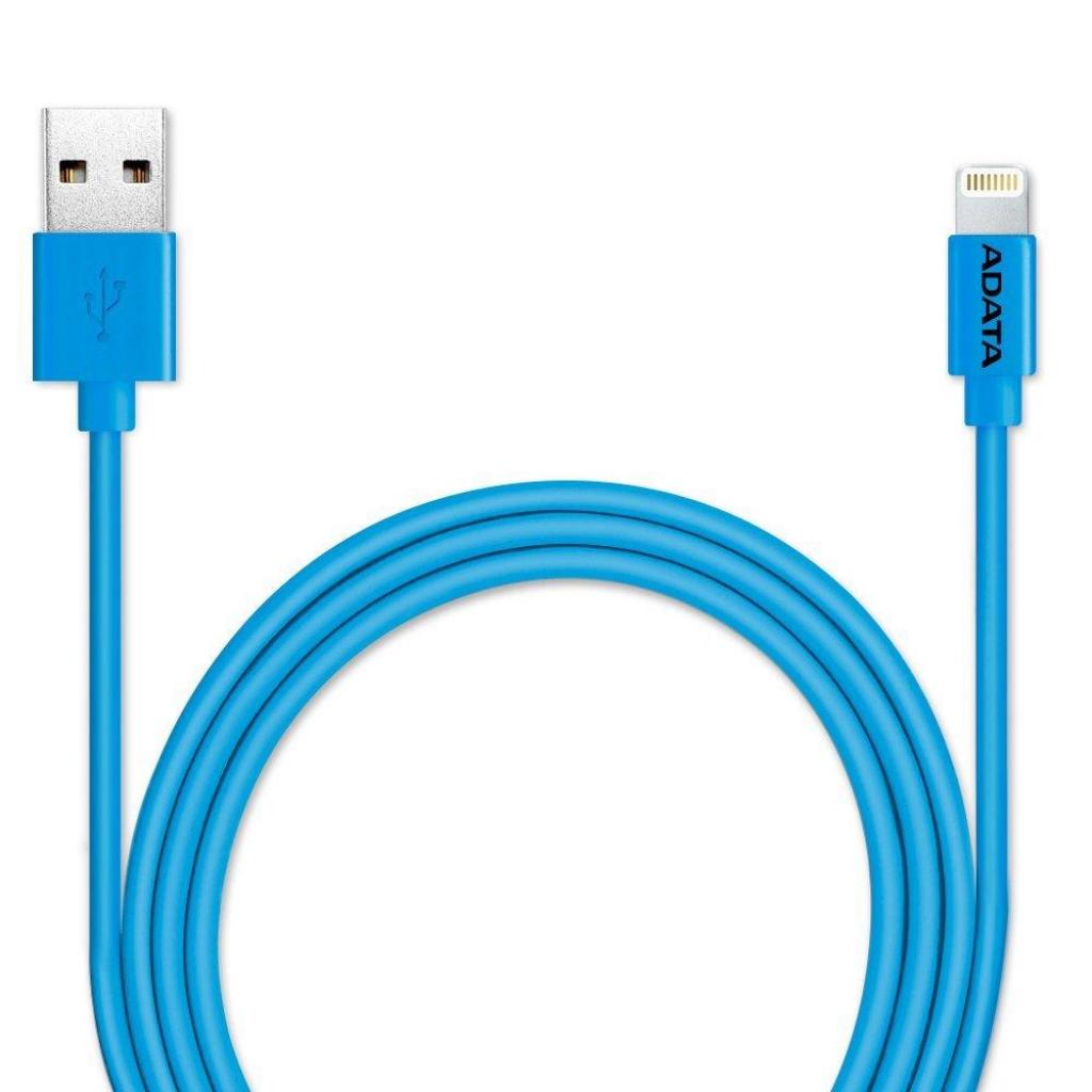 Дата кабель USB 2.0 AM to Lightning 1.0m MFI Blue ADATA (AMFIPL-100CM-CBL) Дата кабель USB 2.0 AM to Lightning 1.0m MFI Blue ADATA (AMFIPL-100CM-CBL)