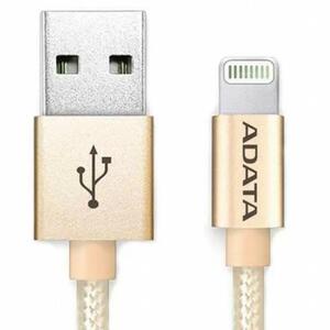 Дата кабель USB 2.0 AM to Lightning 1.0m MFI Golden ADATA (AMFIAL-100CMK-CGD)