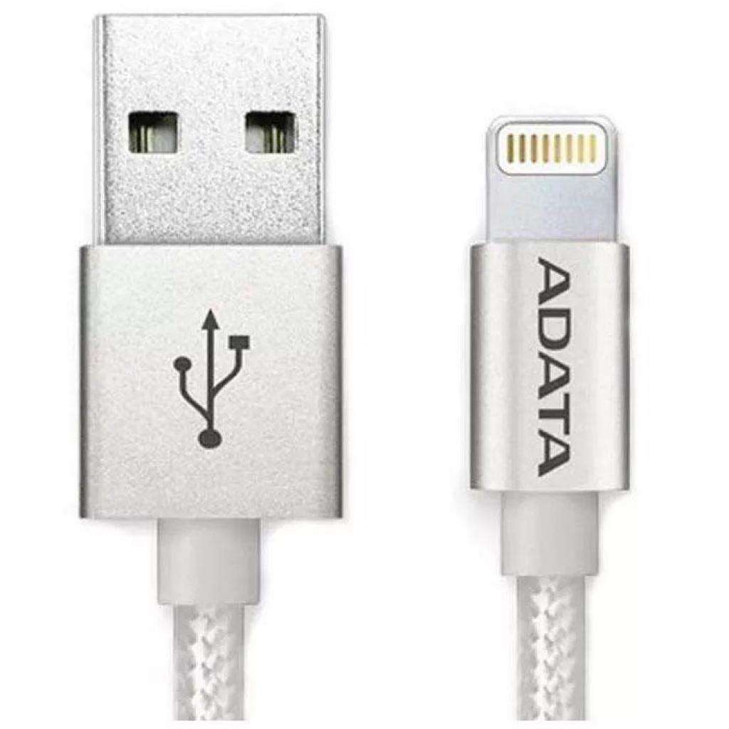 Дата кабель USB 2.0 AM to Lightning 1.0m MFI Silver ADATA (AMFIAL-100CMK-CSV) - 1 Дата кабель USB 2.0 AM to Lightning 1.0m MFI Silver ADATA (AMFIAL-100CMK-CSV) - 1