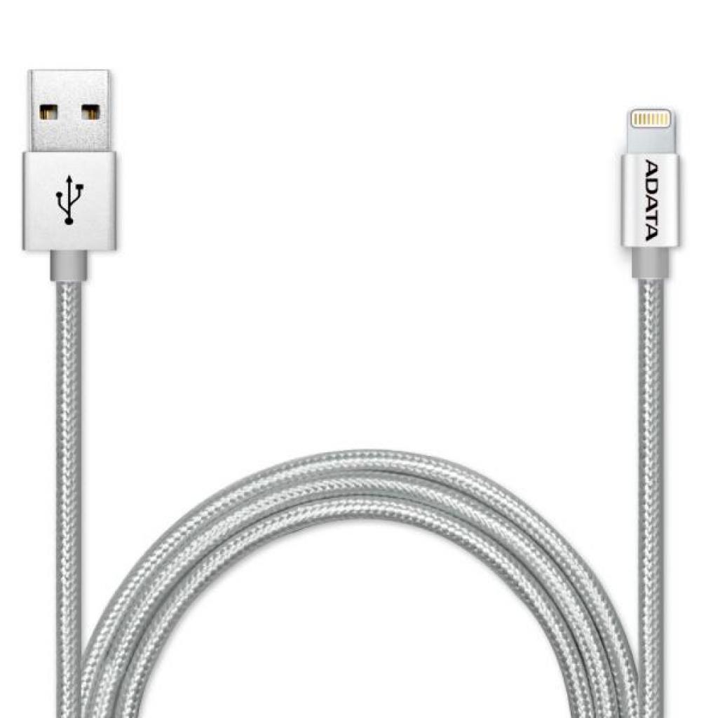 Дата кабель USB 2.0 AM to Lightning 1.0m MFI Silver ADATA (AMFIAL-100CMK-CSV) Дата кабель USB 2.0 AM to Lightning 1.0m MFI Silver ADATA (AMFIAL-100CMK-CSV)