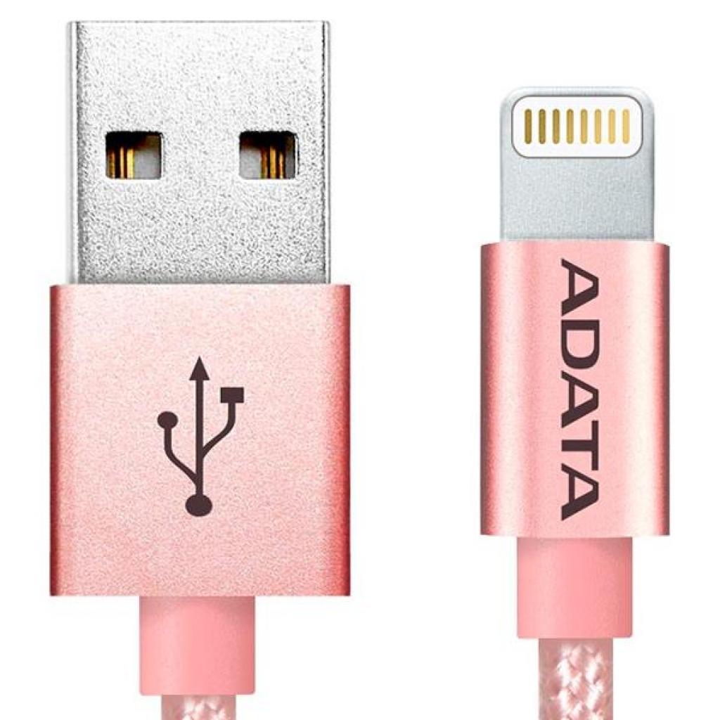 Дата кабель USB 2.0 AM to Lightning 1.0m MFI Rose Golden ADATA (AMFIAL-100CMK-CRG) - 1 Дата кабель USB 2.0 AM to Lightning 1.0m MFI Rose Golden ADATA (AMFIAL-100CMK-CRG) - 1
