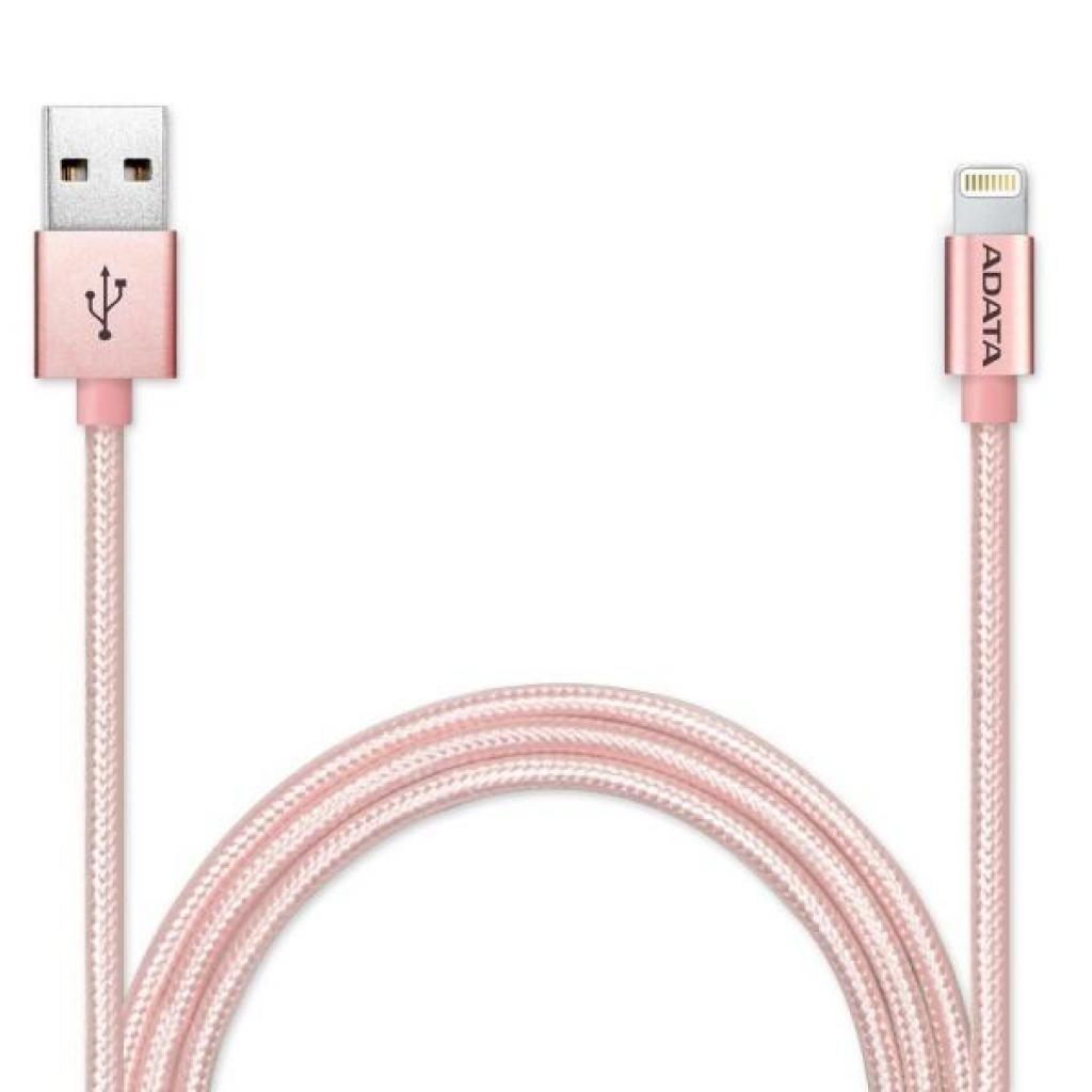 Дата кабель USB 2.0 AM to Lightning 1.0m MFI Rose Golden ADATA (AMFIAL-100CMK-CRG) Дата кабель USB 2.0 AM to Lightning 1.0m MFI Rose Golden ADATA (AMFIAL-100CMK-CRG)
