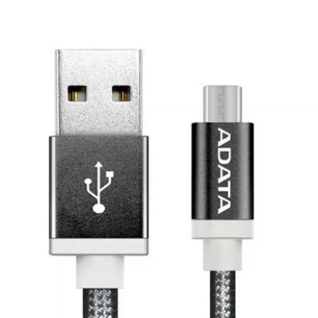Дата кабель USB 2.0 AM to Micro 5P 1.0m Black ADATA (AMUCAL-100CMK-CBK) - 1 Дата кабель USB 2.0 AM to Micro 5P 1.0m Black ADATA (AMUCAL-100CMK-CBK) - 1