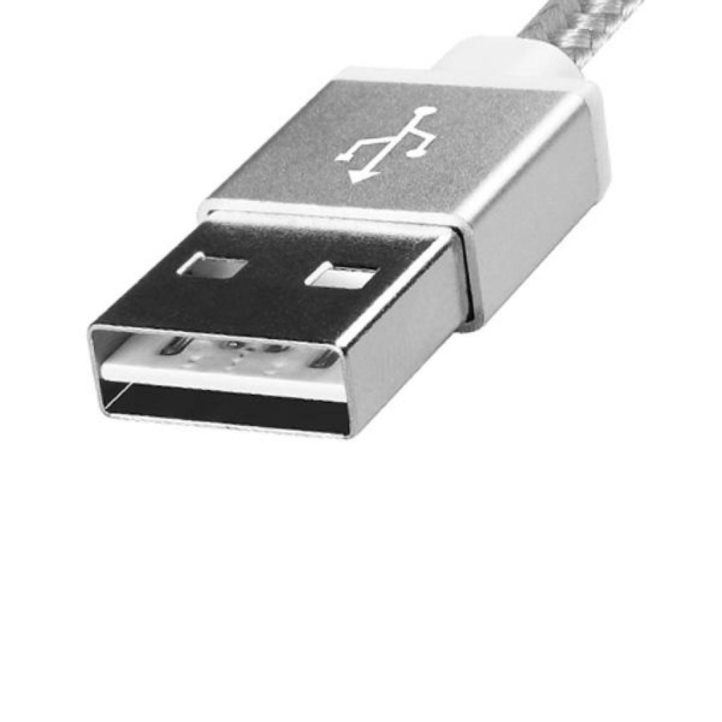 Дата кабель USB 2.0 AM to Micro 5P 1.0m Silver ADATA (AMUCAL-100CMK-CSV) - 2 Дата кабель USB 2.0 AM to Micro 5P 1.0m Silver ADATA (AMUCAL-100CMK-CSV) - 2
