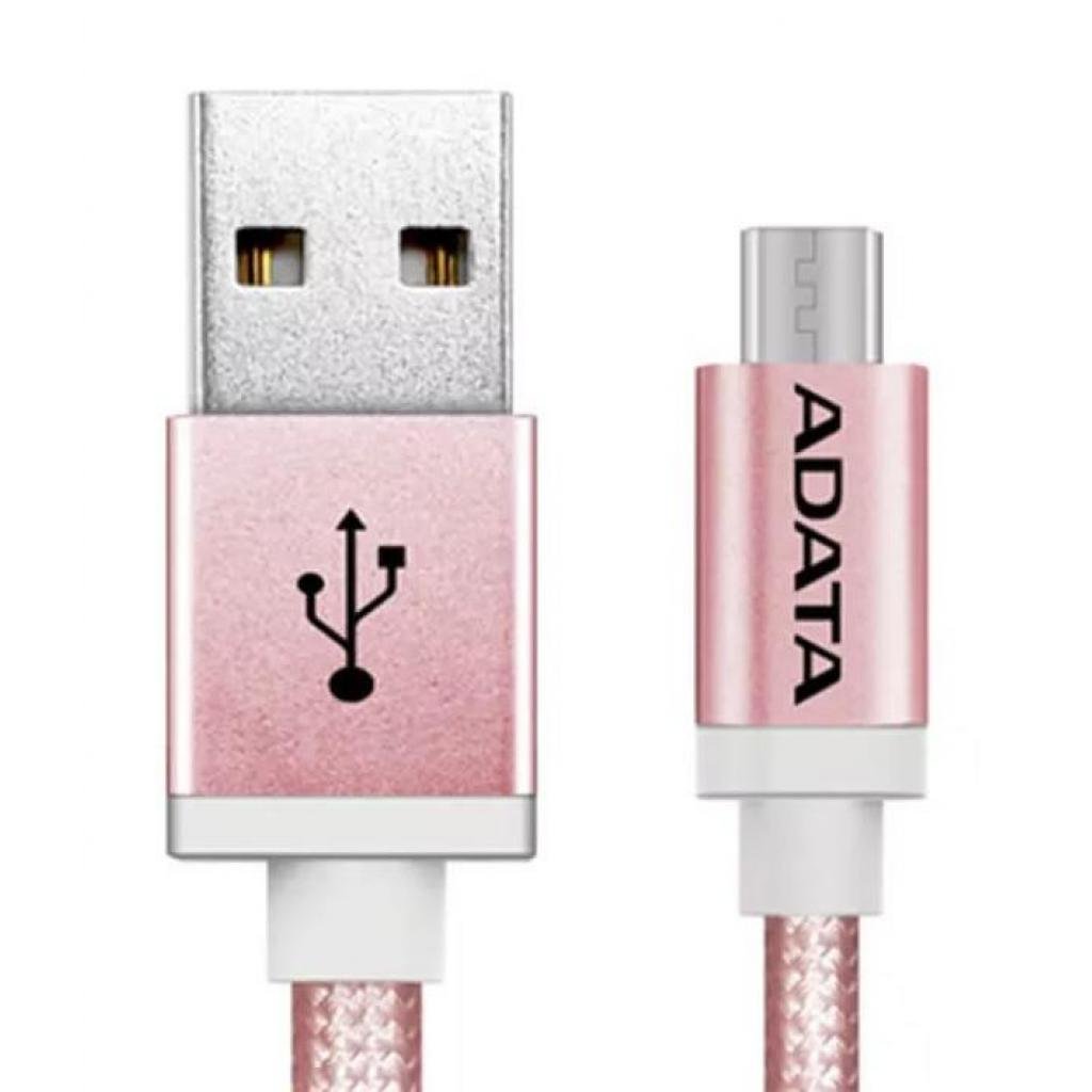 Дата кабель USB 2.0 AM to Micro 5P 1.0m Rose Golden ADATA (AMUCAL-100CMK-CRG) - 1 Дата кабель USB 2.0 AM to Micro 5P 1.0m Rose Golden ADATA (AMUCAL-100CMK-CRG) - 1