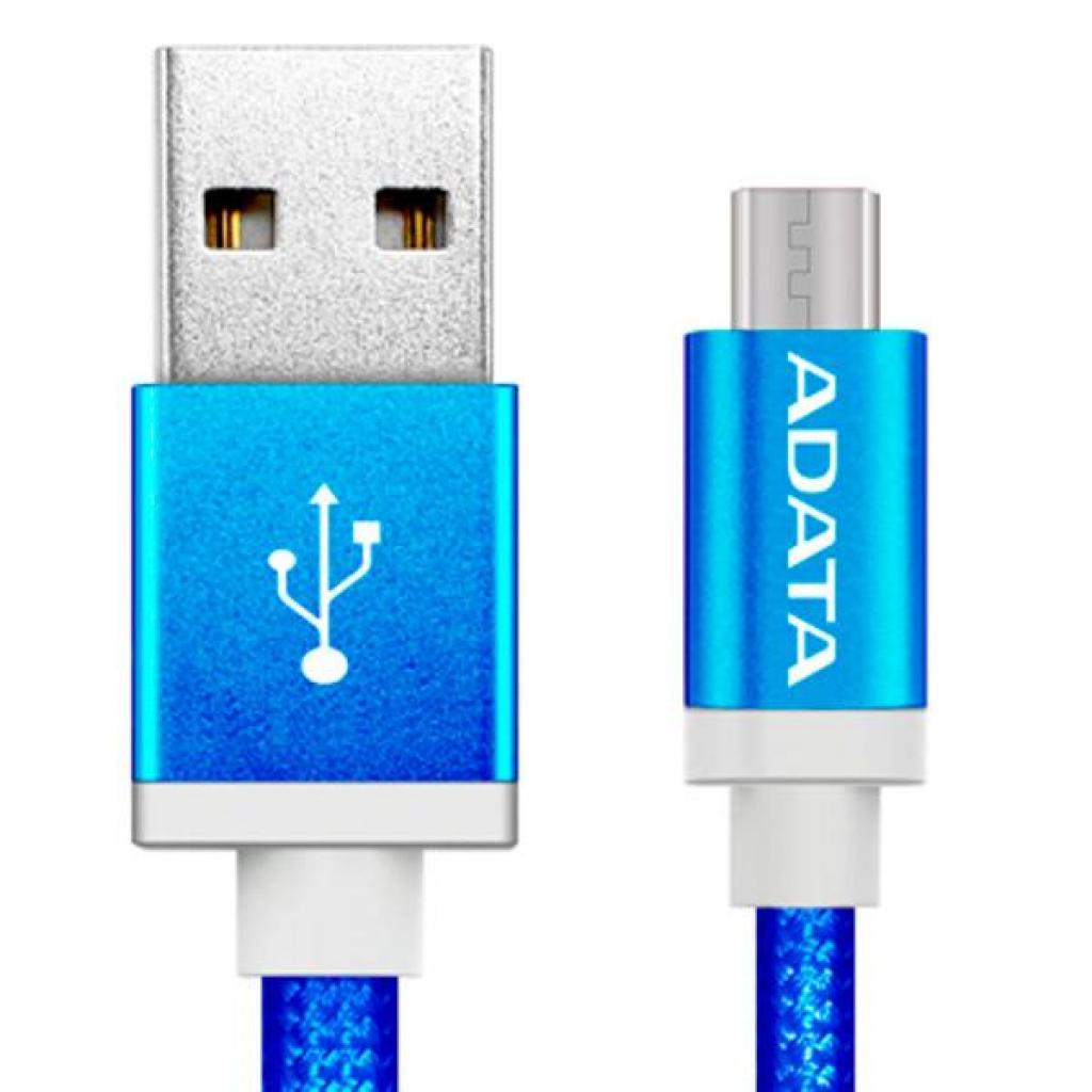 Дата кабель USB 2.0 AM to Micro 5P 1.0m Blue ADATA (AMUCAL-100CMK-CBL) - 1 Дата кабель USB 2.0 AM to Micro 5P 1.0m Blue ADATA (AMUCAL-100CMK-CBL) - 1