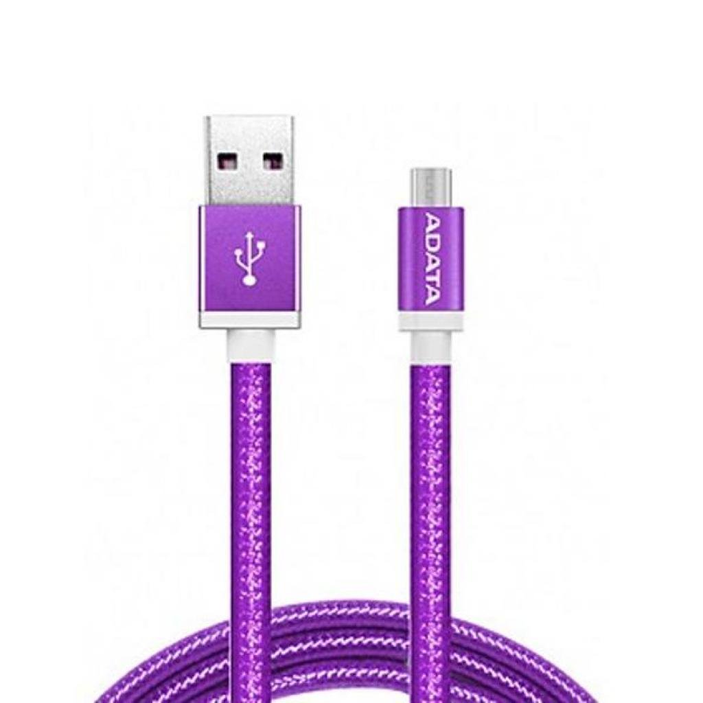 Дата кабель USB 2.0 AM to Micro 5P 1.0m Purple ADATA (AMUCAL-100CMK-CPU)