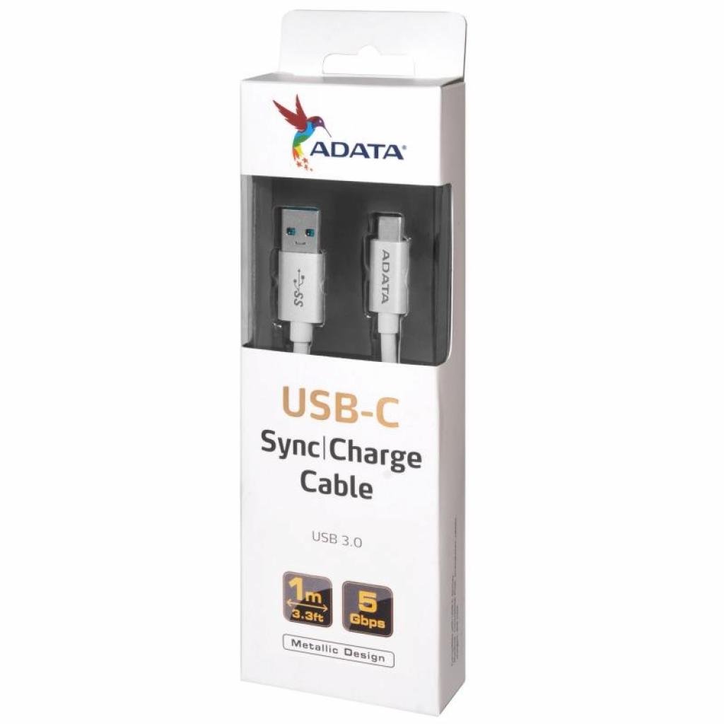 Дата кабель USB 3.1 - USB-C 3.1A 1.0m ADATA (ACA3AL-100CM-CSV) - 2 Дата кабель USB 3.1 - USB-C 3.1A 1.0m ADATA (ACA3AL-100CM-CSV) - 2