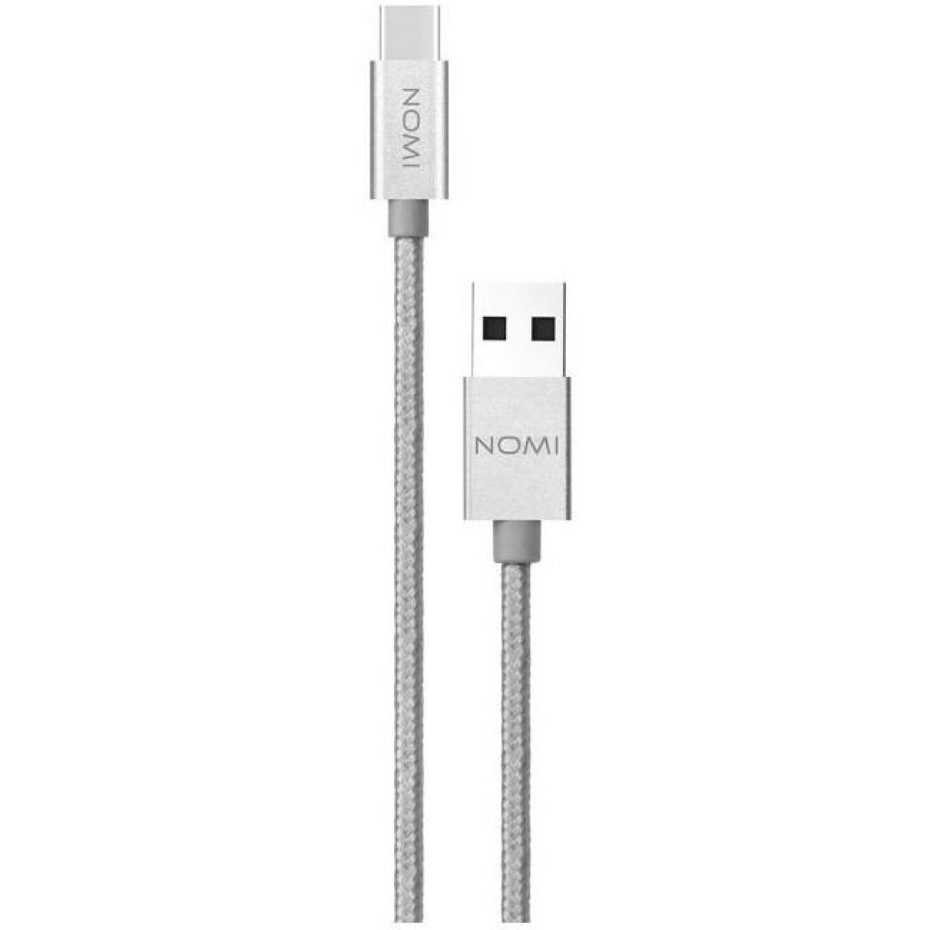 Дата кабель USB 2.0 AM to Type-C 2.0m DCM Silver Nomi (316193)
