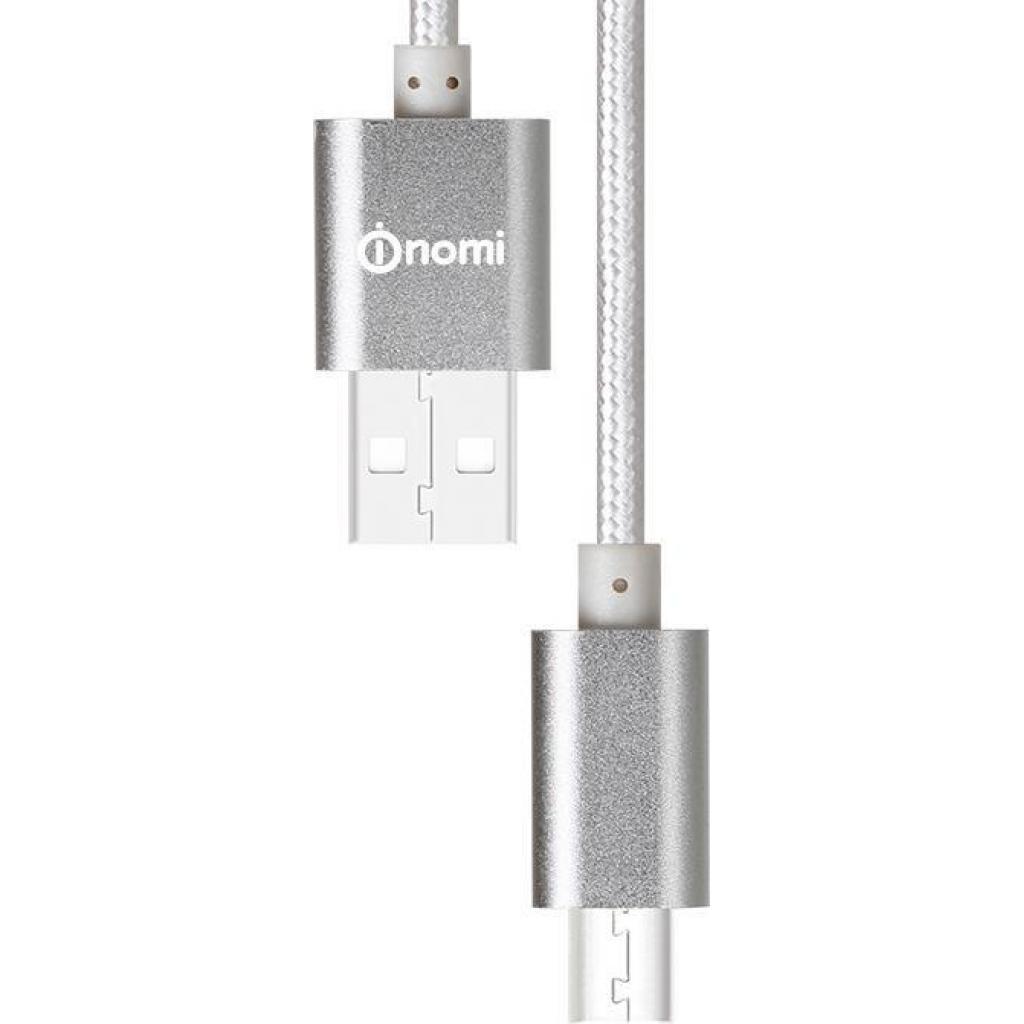 Дата кабель USB 2.0 AM to Micro 5P 2.0m DCM Silver Nomi (316188)