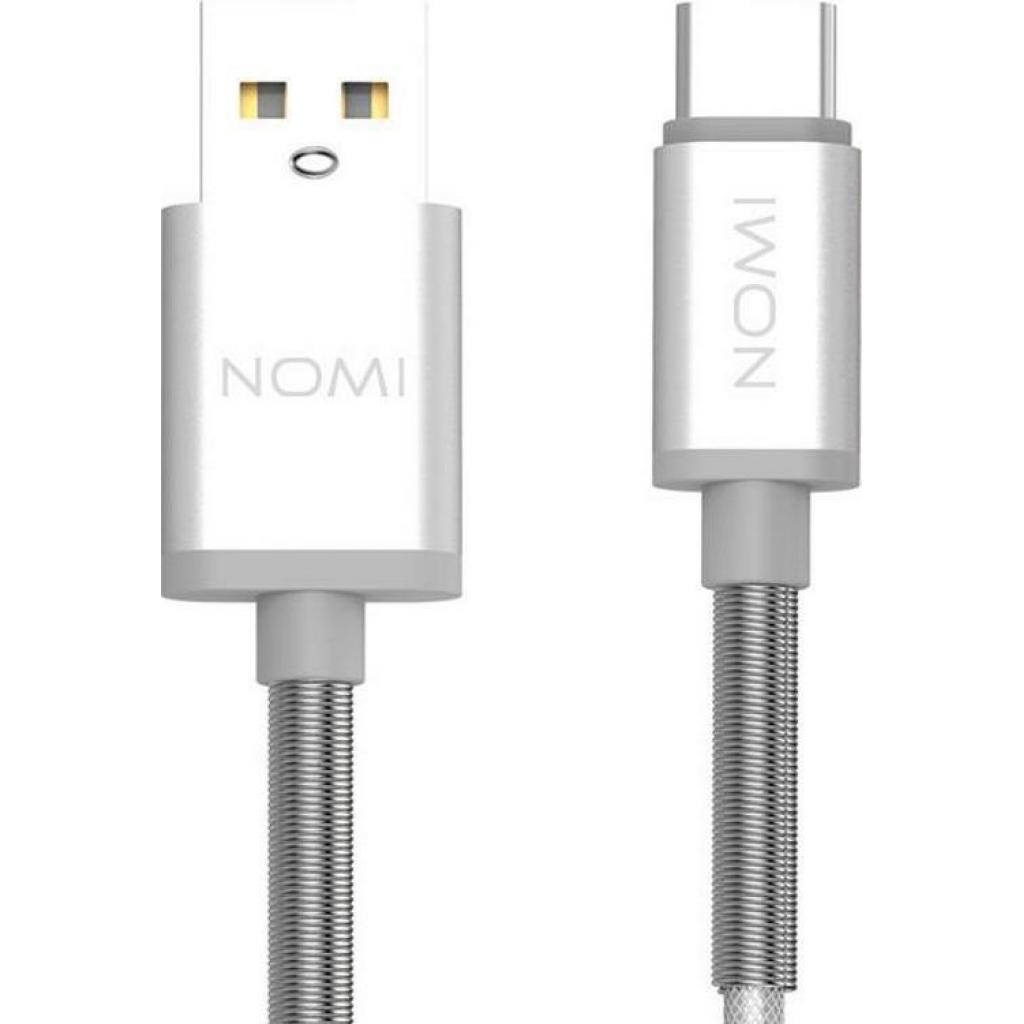 Дата кабель USB 2.0 AM to Type-C 1.0m DCMQ Silver Nomi (316207)