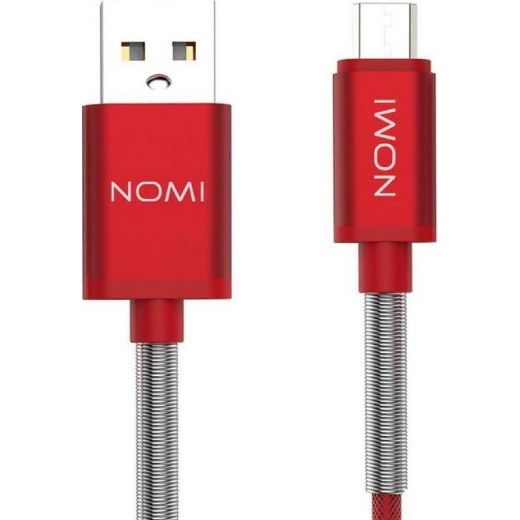 Дата кабель USB 2.0 AM to Micro 5P 1.0m DCMQ Red Nomi (316211)