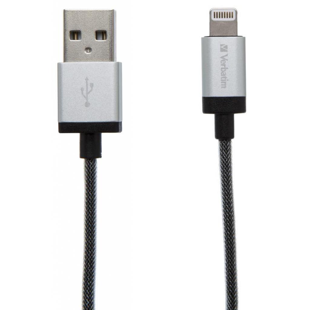 Дата кабель USB 2.0 AM to Lightning 0.3m silver Verbatim (48854)