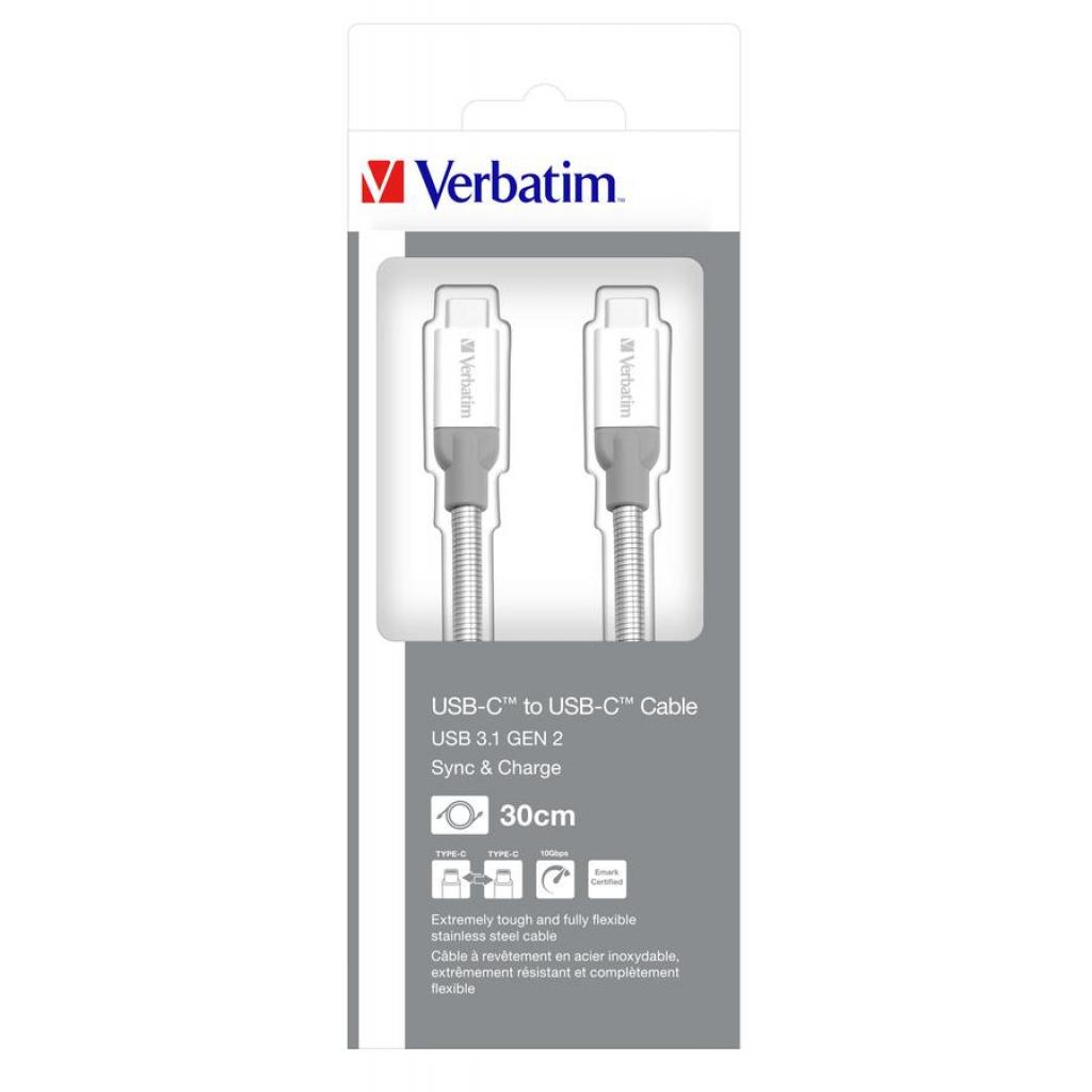 Дата кабель USB 3.1 Type-C to Type-C 0.3m Verbatim (48867) - 5