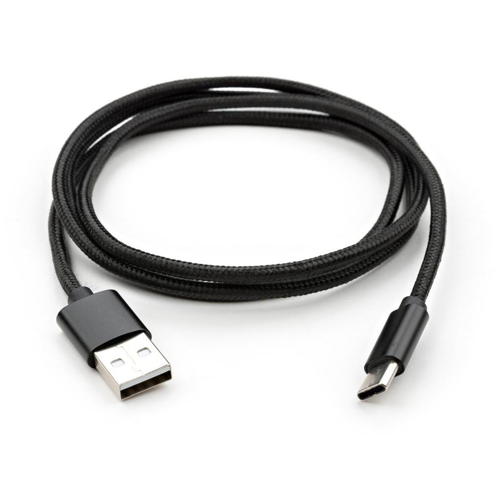 Дата кабель USB 2.0 AM to Type-C 1m nylon black Vinga (VCPDCTCNB1BK) - 4 Дата кабель USB 2.0 AM to Type-C 1m nylon black Vinga (VCPDCTCNB1BK) - 4