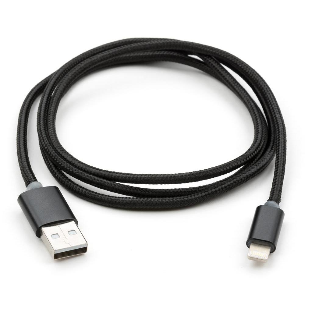 Дата кабель USB 2.0 AM to Lightning 1m LED black Vinga (VCPDCLLED1BK) - 1 Дата кабель USB 2.0 AM to Lightning 1m LED black Vinga (VCPDCLLED1BK) - 1