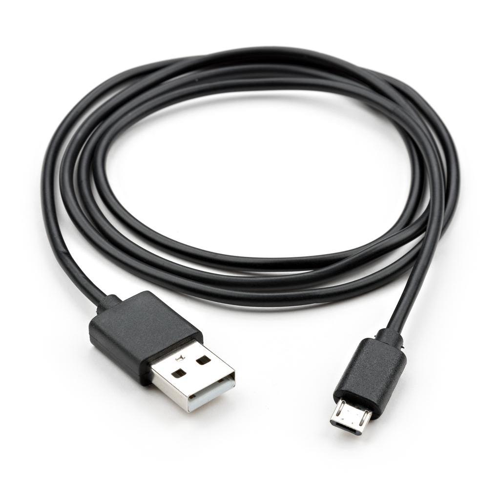 Дата кабель USB 2.0 AM to Micro 5P PVC 1m black Vinga (VCPDCM1BK) - 1 Дата кабель USB 2.0 AM to Micro 5P PVC 1m black Vinga (VCPDCM1BK) - 1