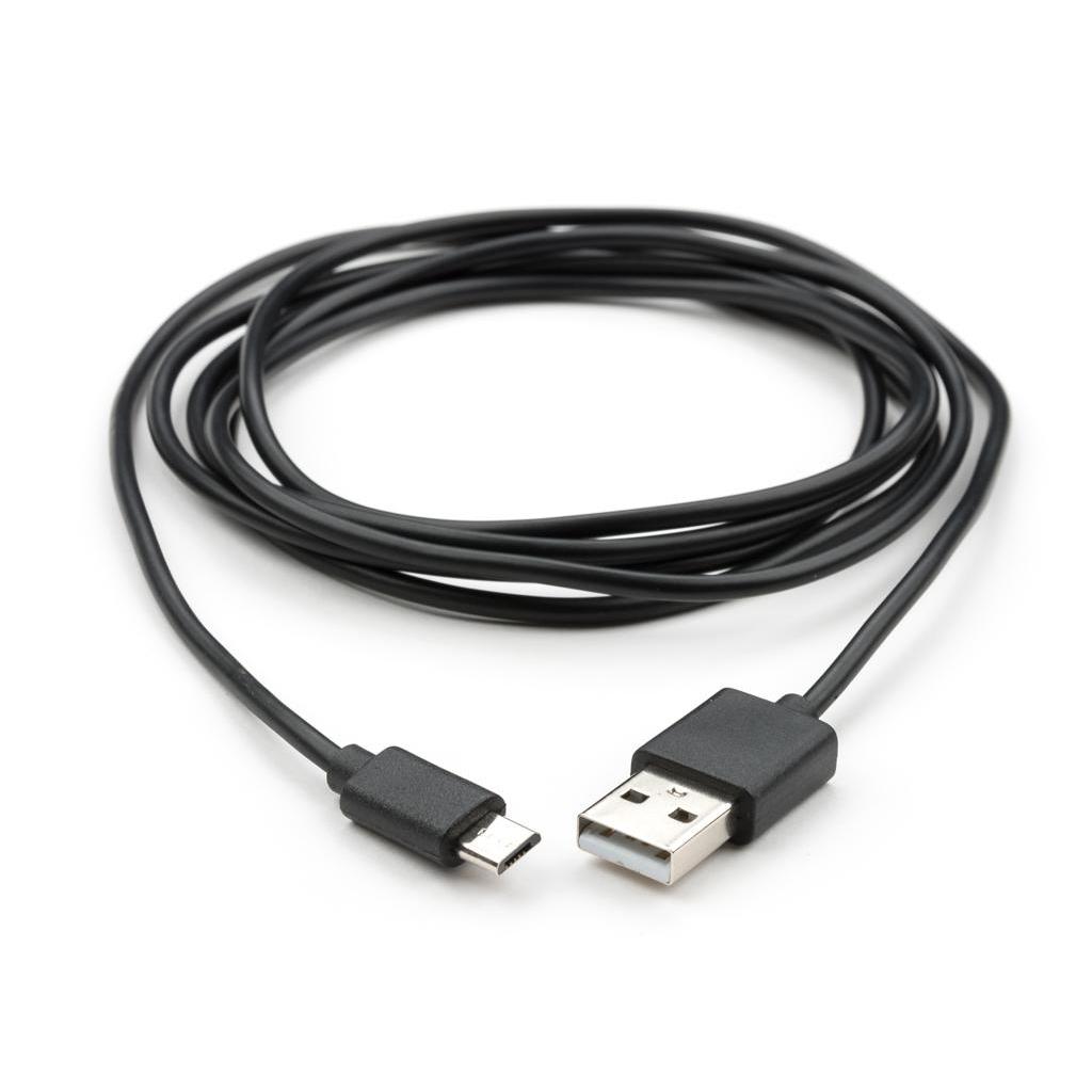 Дата кабель USB 2.0 AM to Micro 5P PVC 1.8m black Vinga (VCPDCM1.8BK) - 1