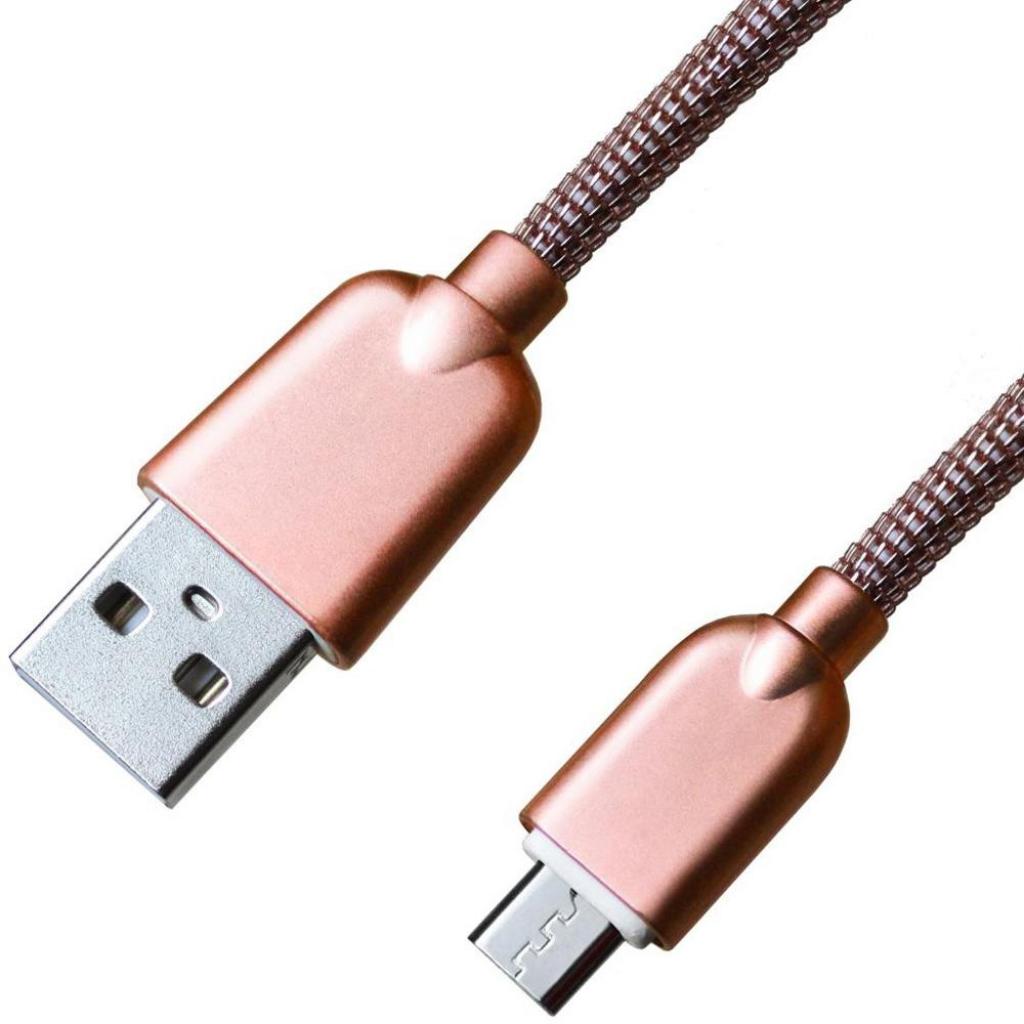 Дата кабель USB 2.0 AM to Micro 5P 1.0m Ace Rose gold Cord (CDA-M1-2RG)