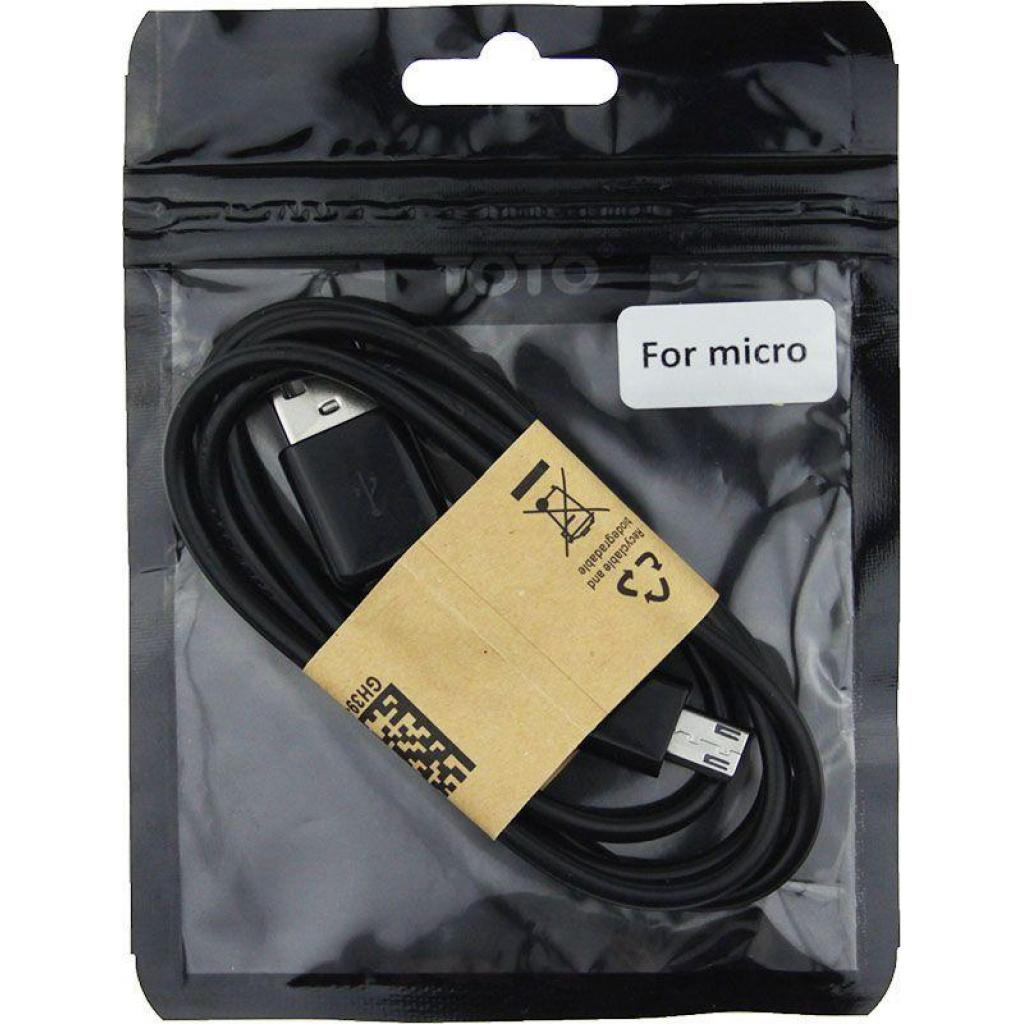 Дата кабель USB 2.0 AM to Micro 5P 1.0m TKH-56 Black Toto (F_52575) - 1