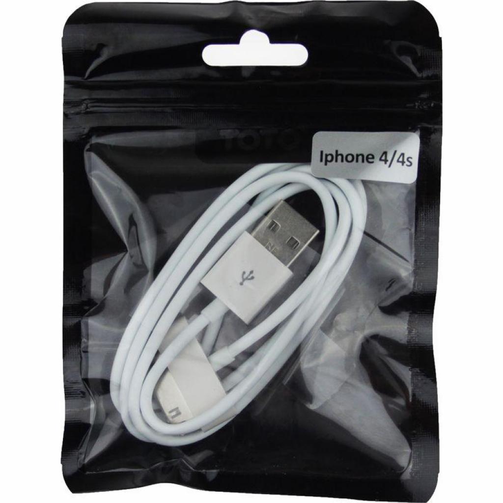 Дата кабель USB 2.0 AM to Apple 30pin 1.0m TKX-64 White Toto (F_55083) - 1