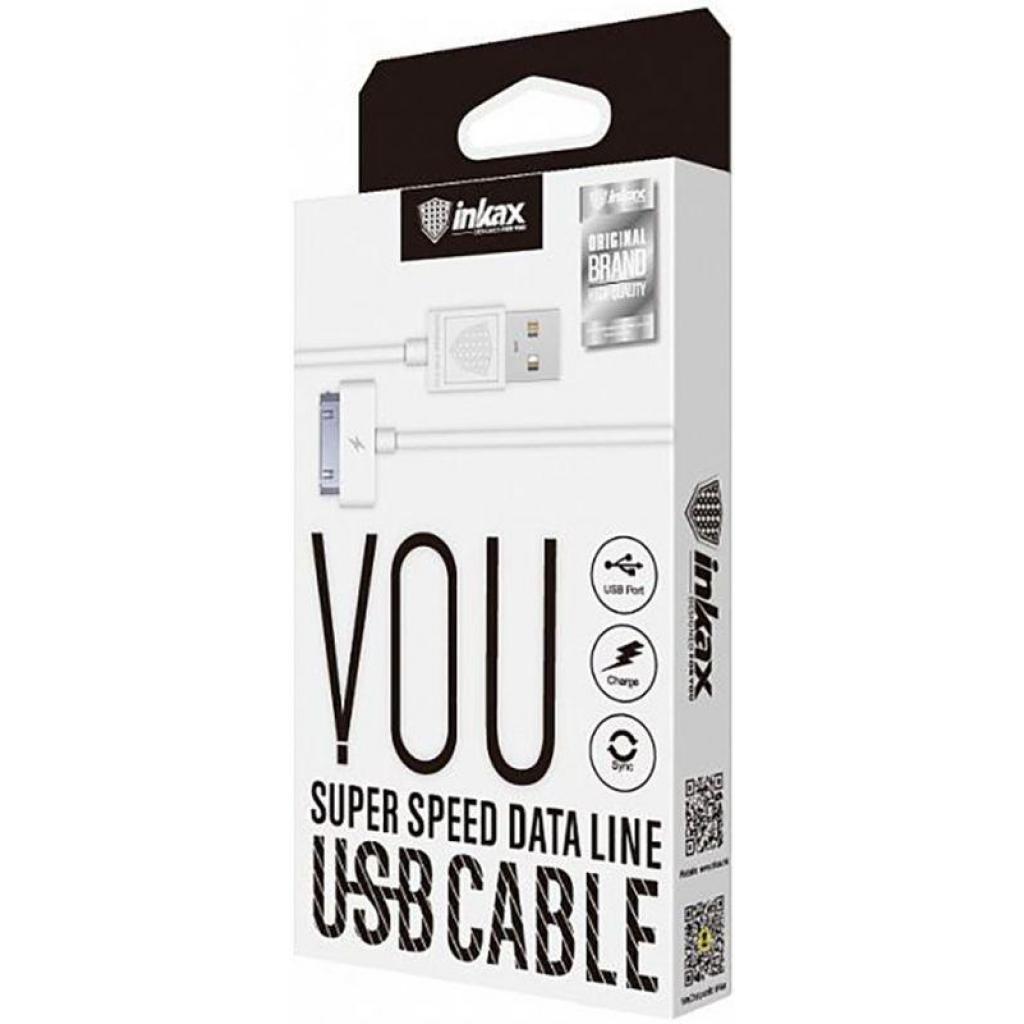 Дата кабель USB 2.0 AM to Apple 30pin 1.0m CK-13 White Inkax (F_62154) - 1