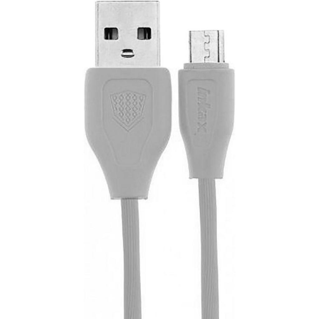 Дата кабель USB 2.0 AM to Micro 5P 0.2m CK-21 White Inkax (F_72184)