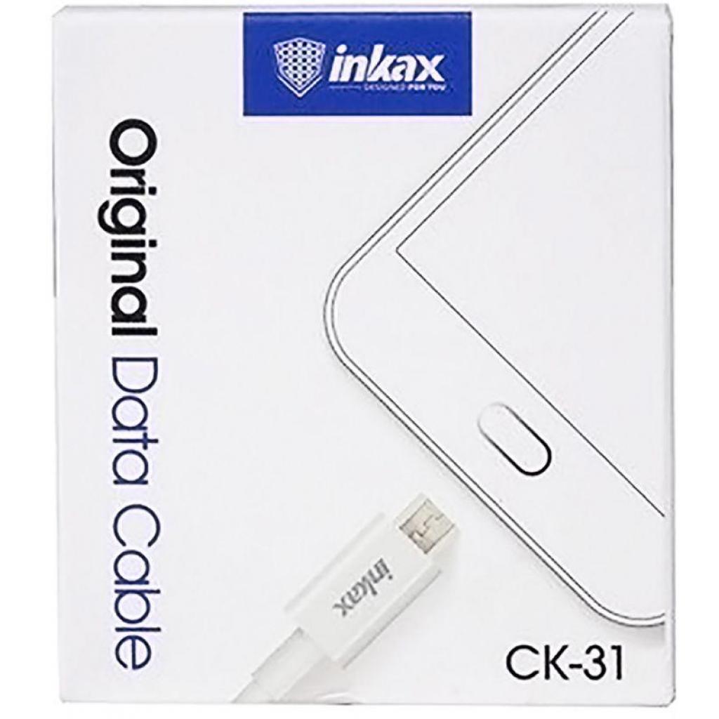 Дата кабель USB 2.0 AM to Micro 5P 1.0m CK-31 White Inkax (F_72187) - 1