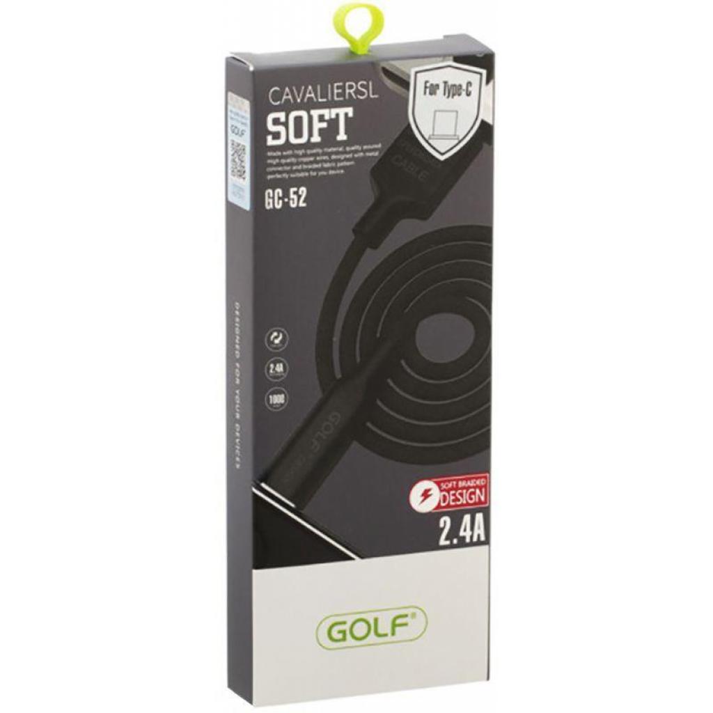 Дата кабель USB 2.0 AM to Type-C 1.0m GC-52T Black Golf (F_56836) - 1
