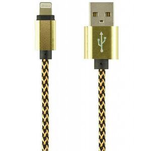 Дата кабель USB 2.0 AM to Lightning Gold Edition Carbon Gold Gelius (45845)