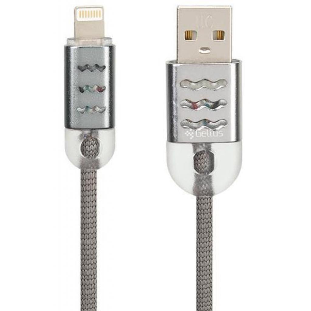 Дата кабель USB 2.0 AM to Lightning Pro Wave Light Grey Gelius (63264)