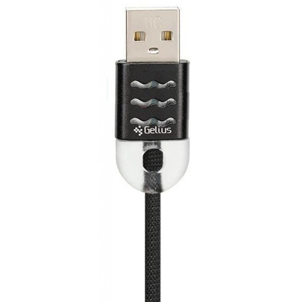 Дата кабель USB 2.0 AM to Micro 5P Pro Wave Light Black Gelius (63260) - 1