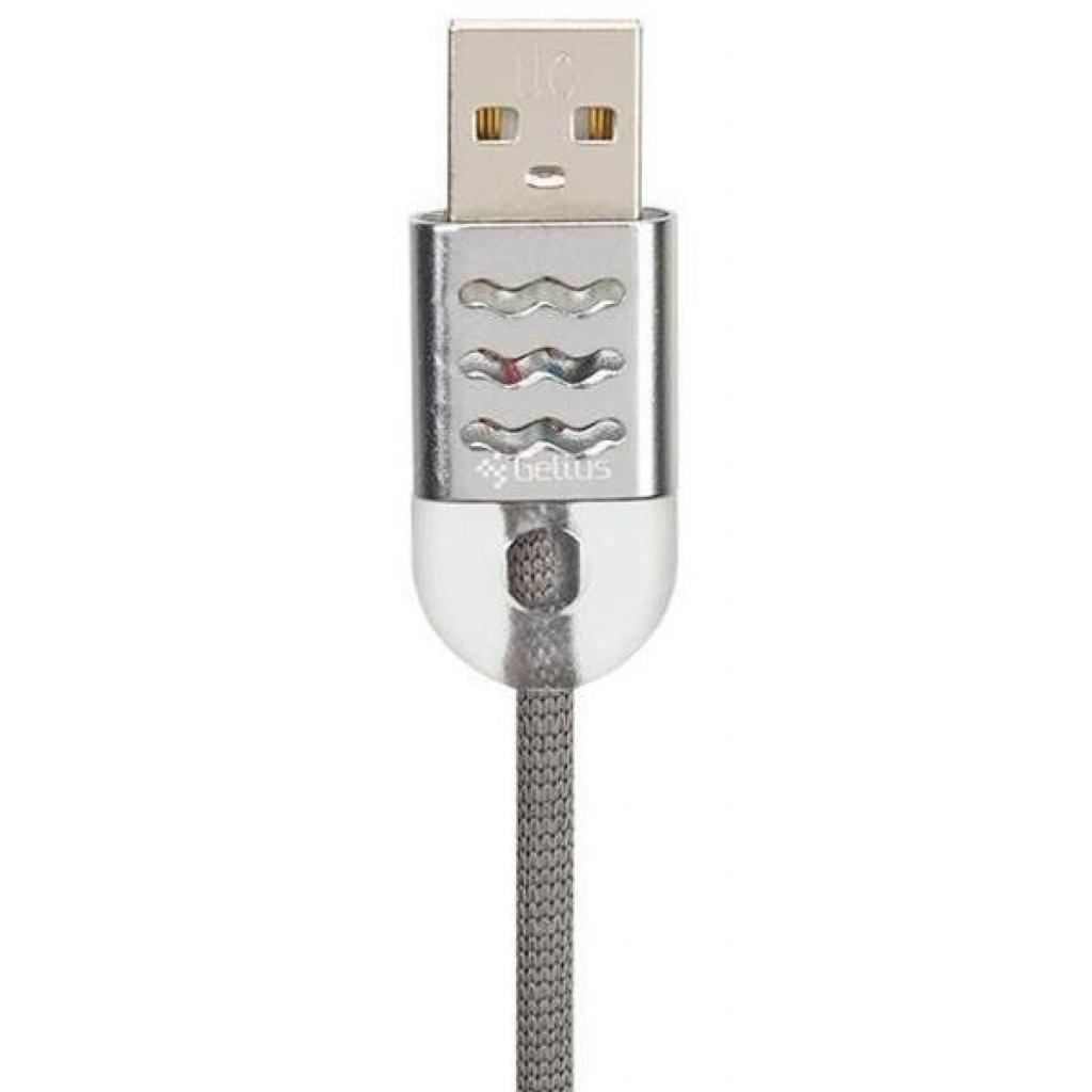 Дата кабель USB 2.0 AM to Micro 5P Pro Wave Light Grey Gelius (63261) - 2