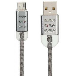 Дата кабель USB 2.0 AM to Micro 5P Pro Wave Light Grey Gelius (63261)