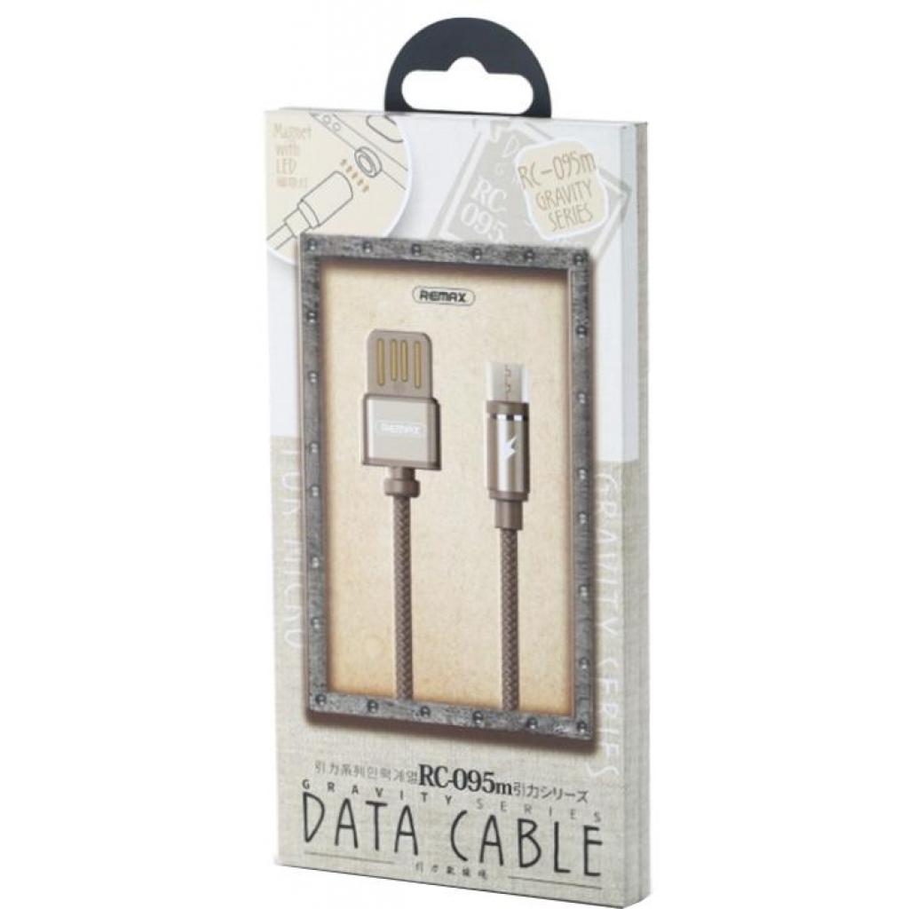Дата кабель USB 2.0 AM to Micro 5P 1.0m Gravity series Magnetic tarnish Remax (RC-095M-TARNISH) - 3