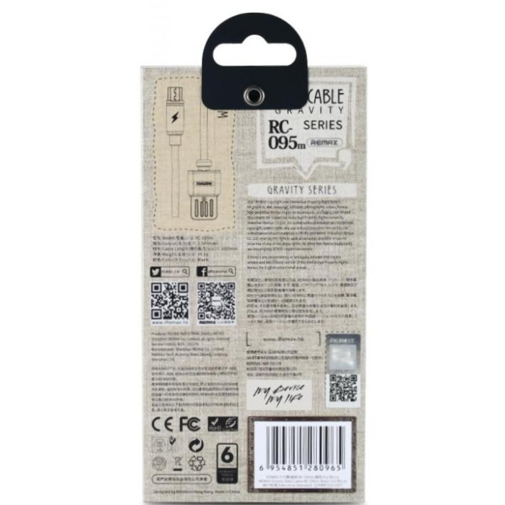 Дата кабель USB 2.0 AM to Micro 5P 1.0m Gravity series Magnetic tarnish Remax (RC-095M-TARNISH) - 4