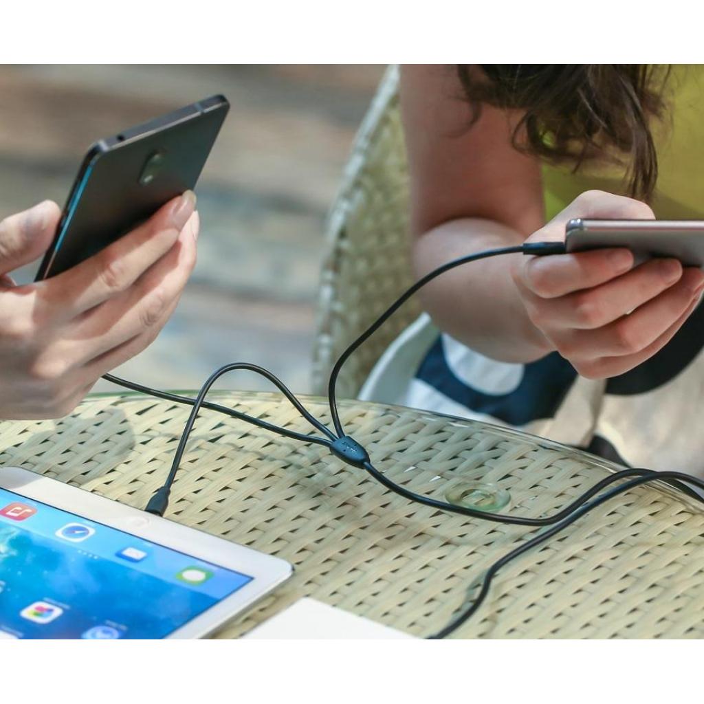 Дата кабель USB 2.0 AM to Lightning + Micro 5P + Type-C 1.0m black Remax (RC-109TH-BLACK) - 2