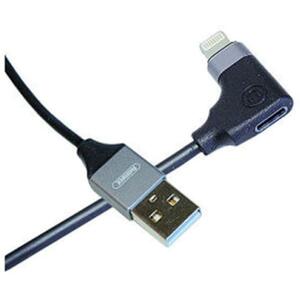 Дата кабель USB 2.0 AM to Lightning + Audio Adaptor 0.15m black Remax (RL-LA01-BLACK)
