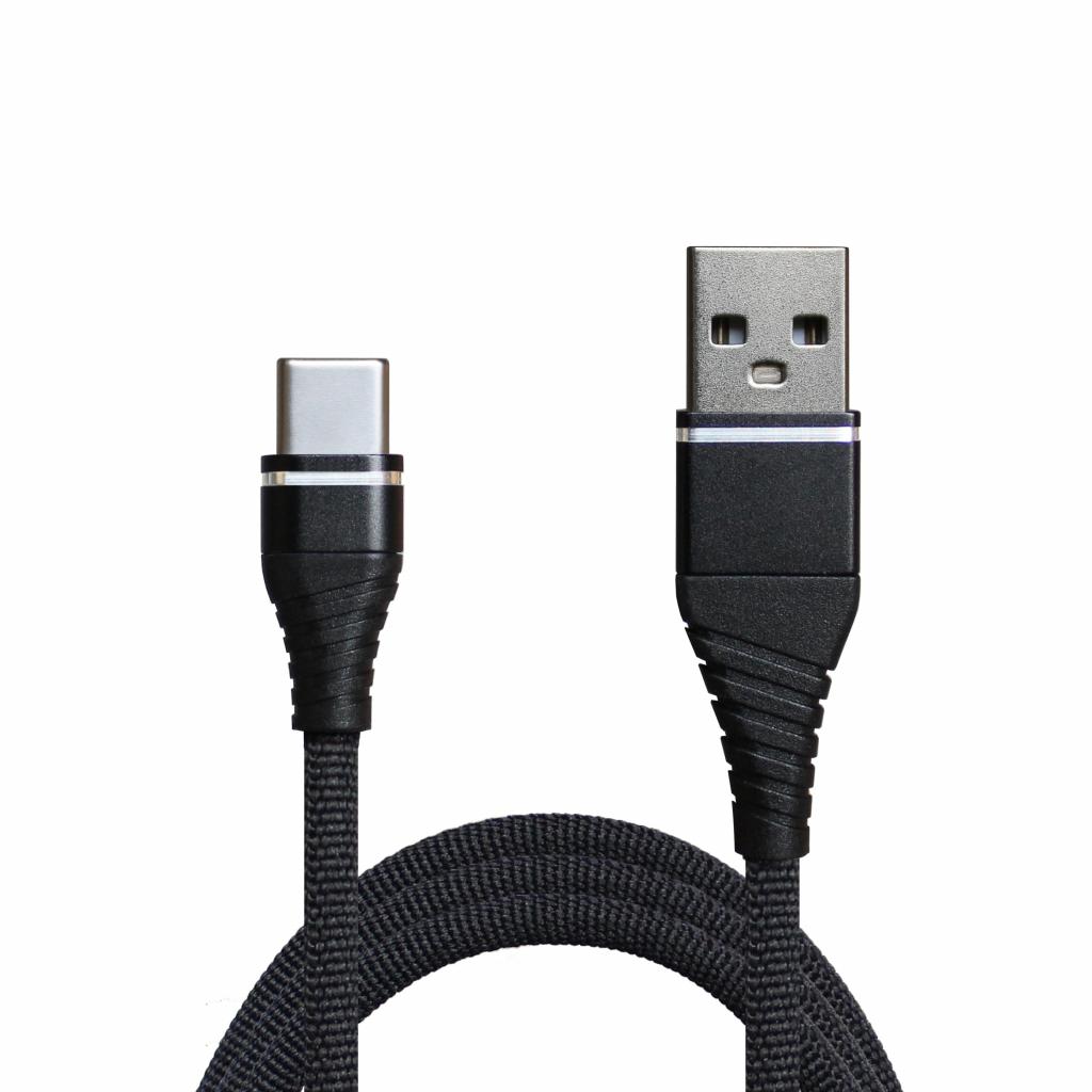 Дата кабель USB 2.0 AM to Type-C 1.2m black Grand-X (NC02BK) - 1