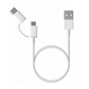 Дата кабель USB 2.0 AM to Micro 5P + Type-C White Xiaomi (338004)