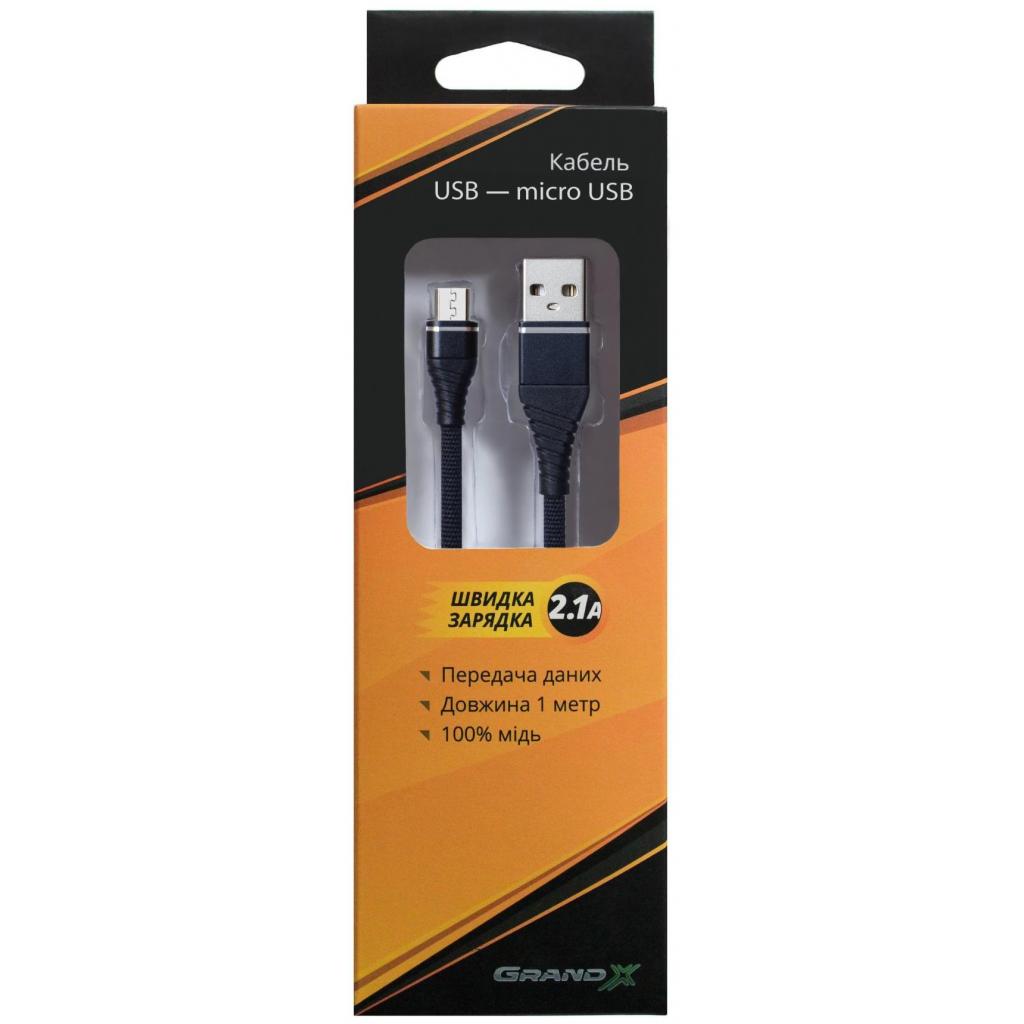 Дата кабель USB 2.0 AM to Micro 5P 1.2m 2A Black Grand-X (NM012BK) - 1 Дата кабель USB 2.0 AM to Micro 5P 1.2m 2A Black Grand-X (NM012BK) - 1