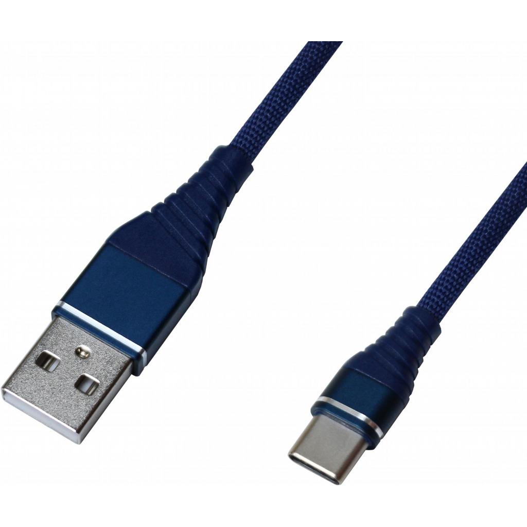 Дата кабель USB 2.0 AM to Type-C 1.2m 2A Blue Grand-X (NC012BL) - 1