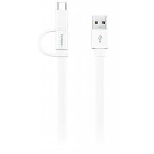 Дата кабель USB 2.0 AM to Micro 5P + Type-C 1.5m AP55S White Huawei (04071417_)