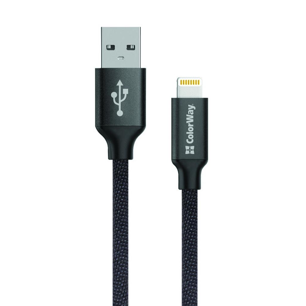 Дата кабель USB 2.0 AM to Lightning 1.0m black ColorWay (CW-CBUL004-BK) Дата кабель USB 2.0 AM to Lightning 1.0m black ColorWay (CW-CBUL004-BK)