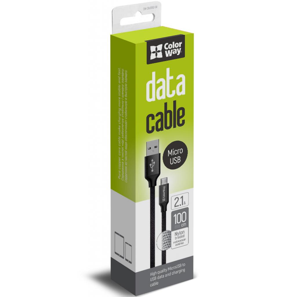Дата кабель USB 2.0 AM to Micro 5P 1.0m black ColorWay (CW-CBUM002-BK) - 2 Дата кабель USB 2.0 AM to Micro 5P 1.0m black ColorWay (CW-CBUM002-BK) - 2